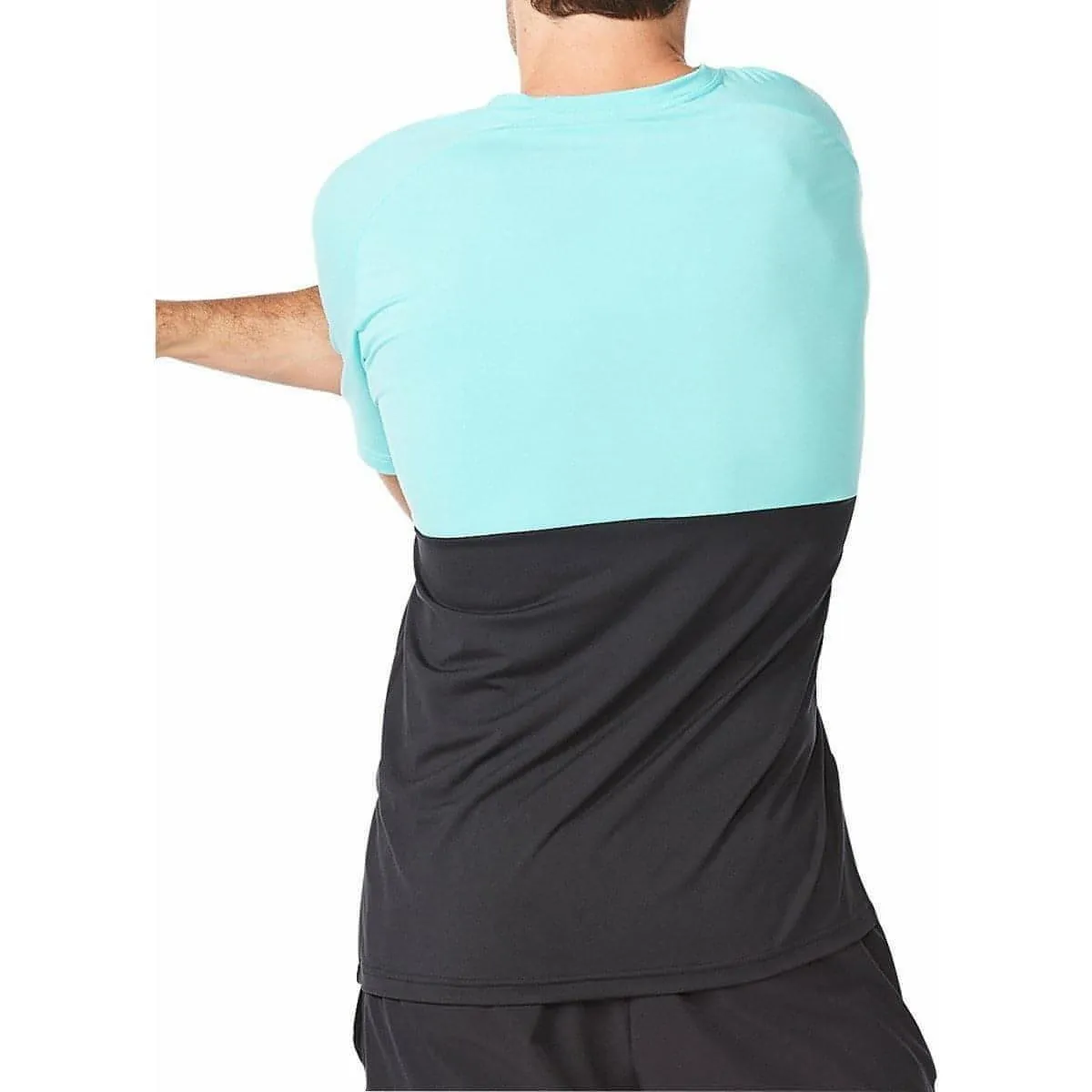 2XU Motion Colour Block Short Sleeve Mens Training Top - Blue