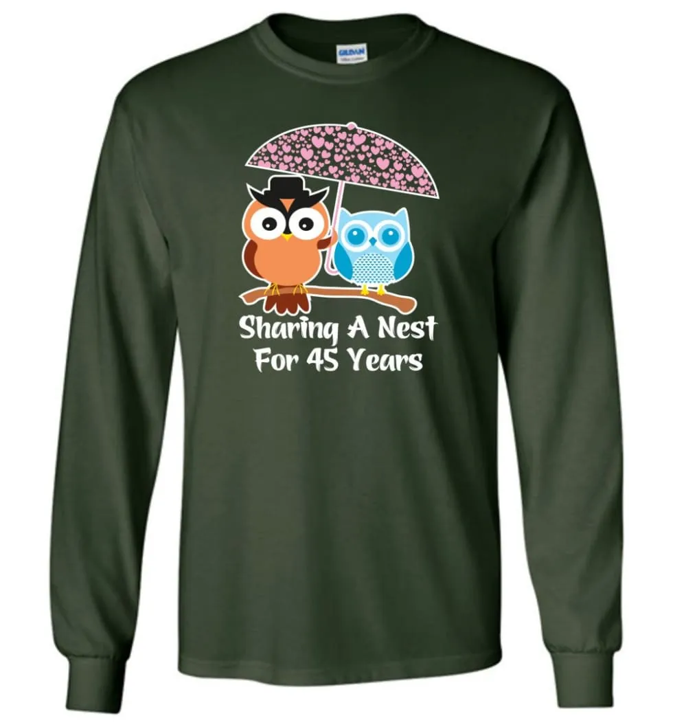 45 Years Wedding Anniversary Gifts Valentine's Day Long Sleeve T-Shirt