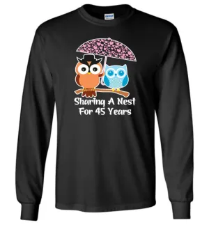 45 Years Wedding Anniversary Gifts Valentine's Day Long Sleeve T-Shirt