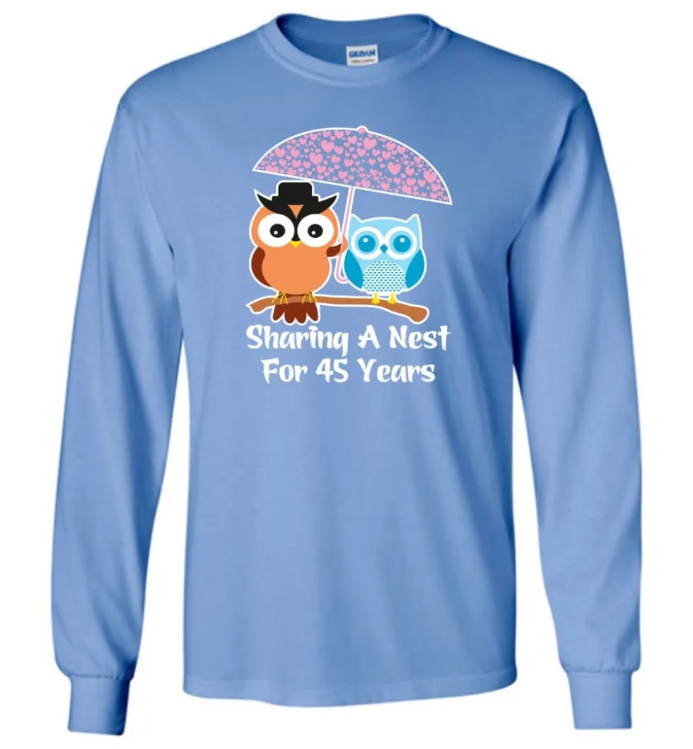 45 Years Wedding Anniversary Gifts Valentine's Day Long Sleeve T-Shirt