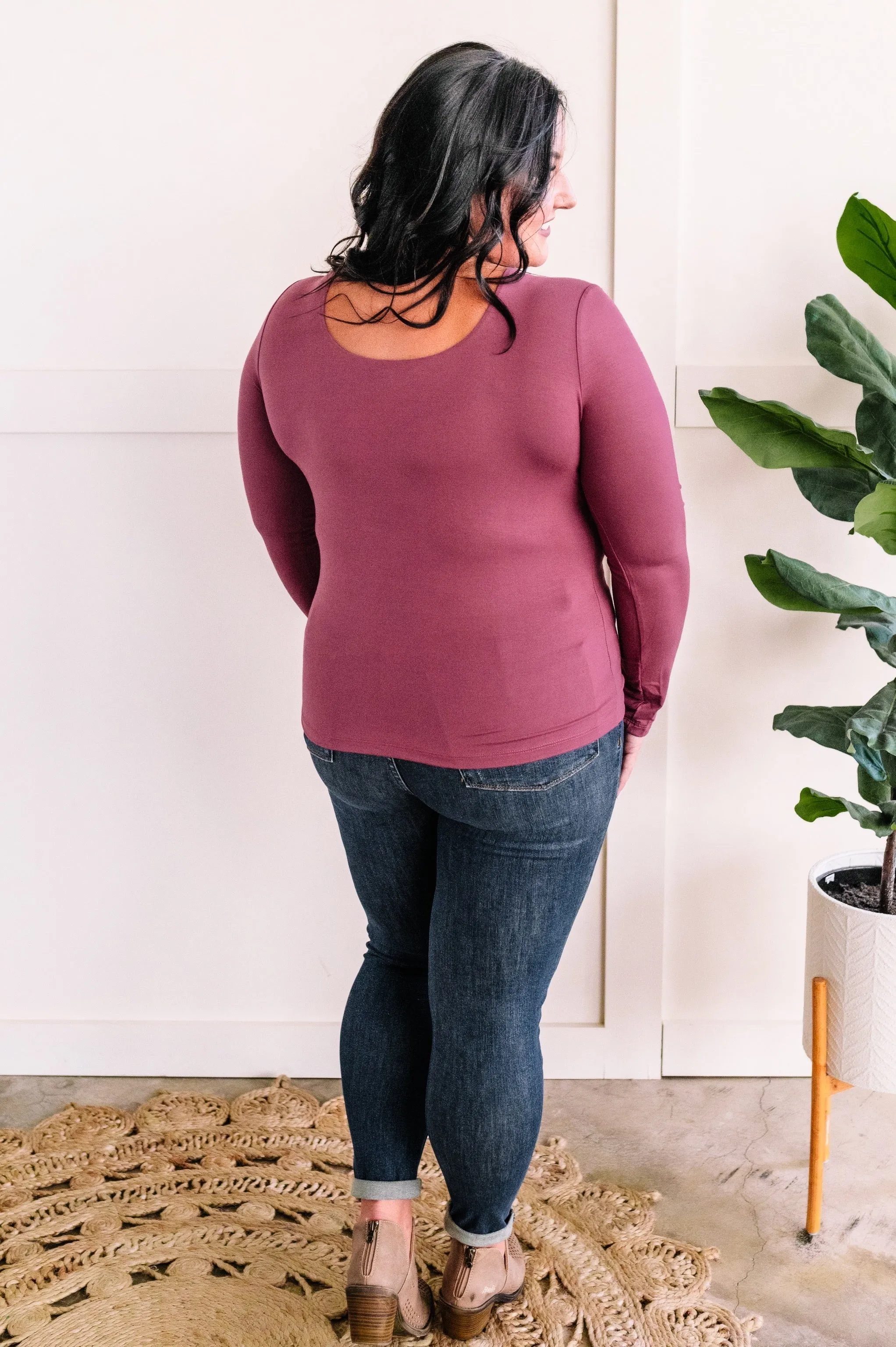 8.23 Square Neck Top With Built in Bra In Blossoming Lilac