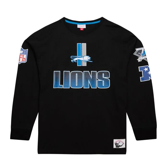 All Over LS Tee Vintage Logo Detroit Lions