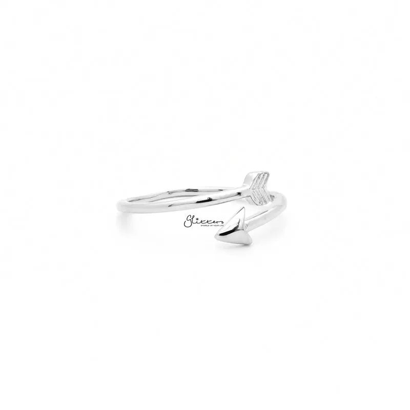 Arrow Toe Ring - Silver