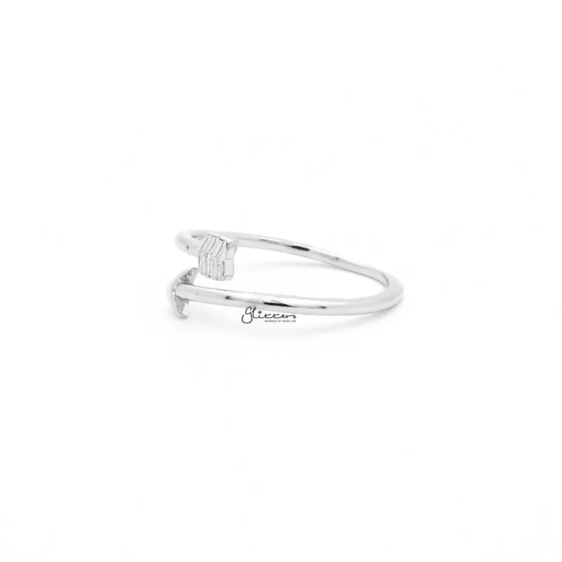 Arrow Toe Ring - Silver