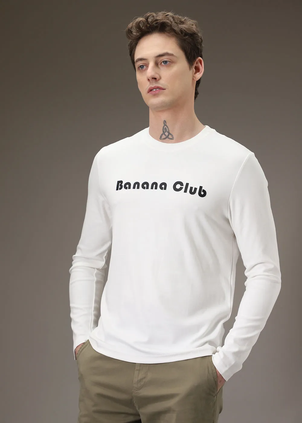 Banana Club White Regular Fit T-shirt