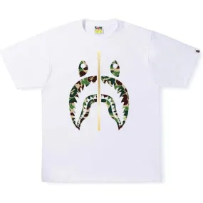 BAPE ABC CAMO SHARK TEE WHITE / GREEN