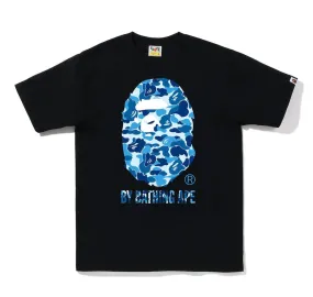 BAPE BIG APE HEAD (WITH WRITING) BLACK/BLUE TEE