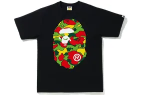 BAPE COLOR CAMO BIG APE HEAD TEE BLACK / MULTI