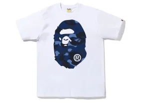 BAPE COLOR CAMO BIG APE HEAD TEE WHITE/BLUE