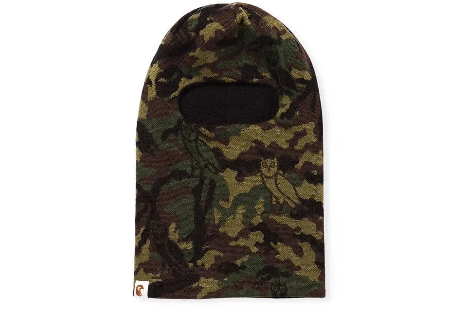 BAPE X OVO WOODLAND CAMO SHARK REVERSIBLE BALACLAVA BLACK