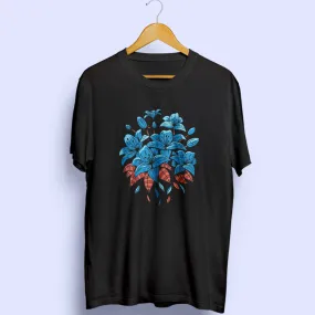 Blue Lilies Half Sleeve T-Shirt