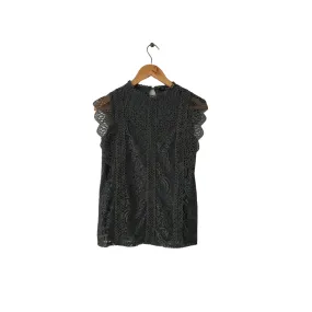 Cable & Gauge Olive Green Lace Sleeveless Top | Brand New |