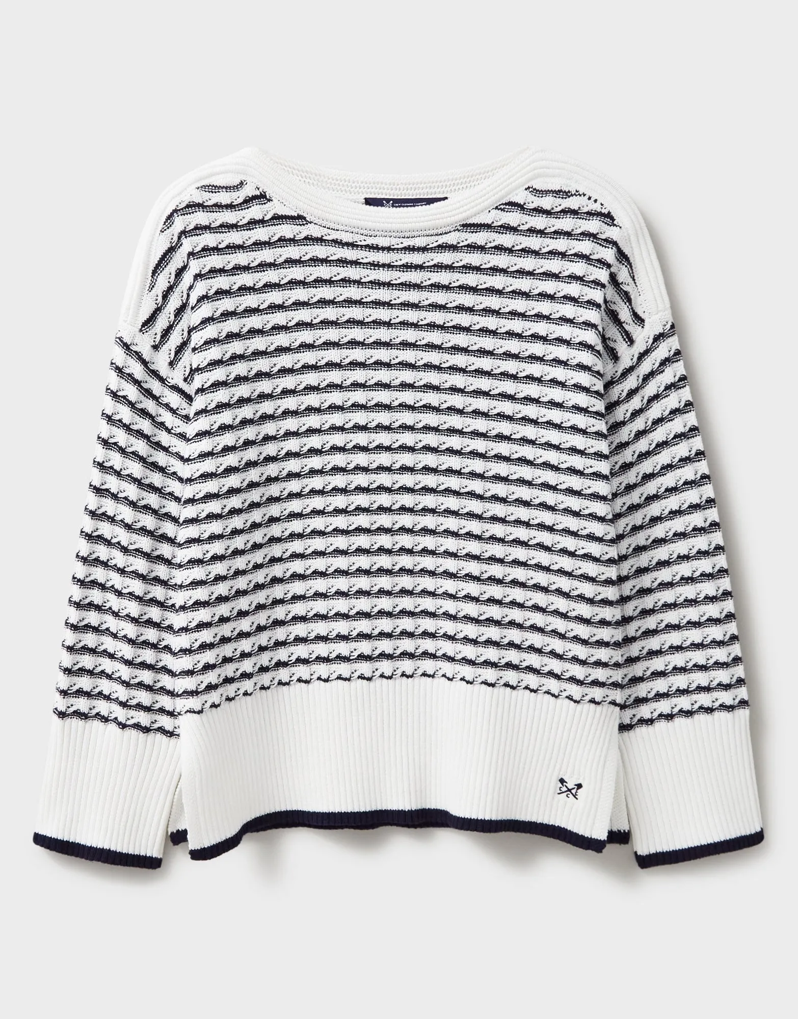 Crew Clothing - Emily Easy Sweater - White Navy