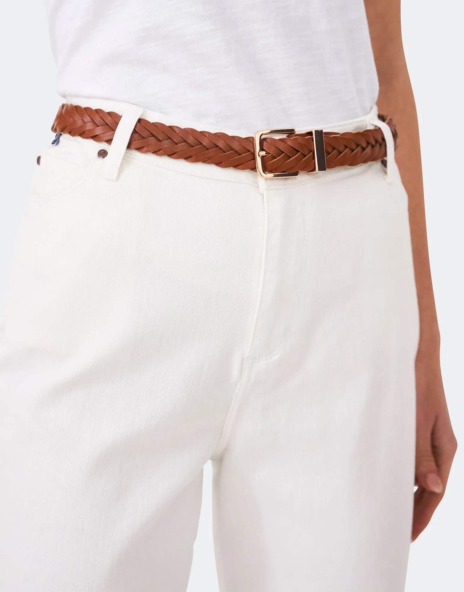 Crew Clothing - Plaited Belt - Tan