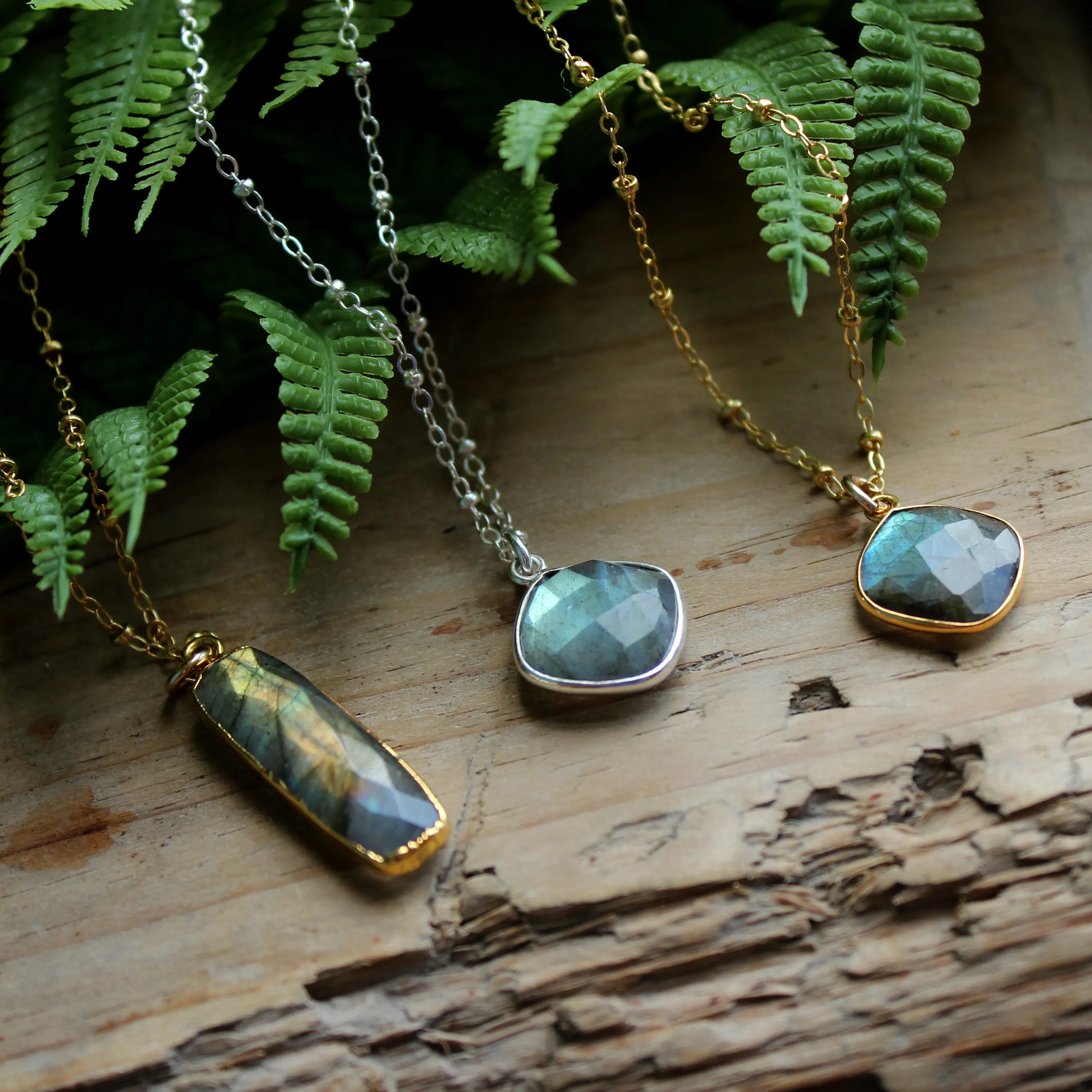 Diamond Labradorite Necklace