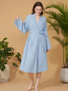 Double Gauze Cotton Bathrobe