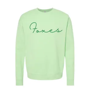 Foxes Color on Color Graphic Sweatshirt & Tee • Green