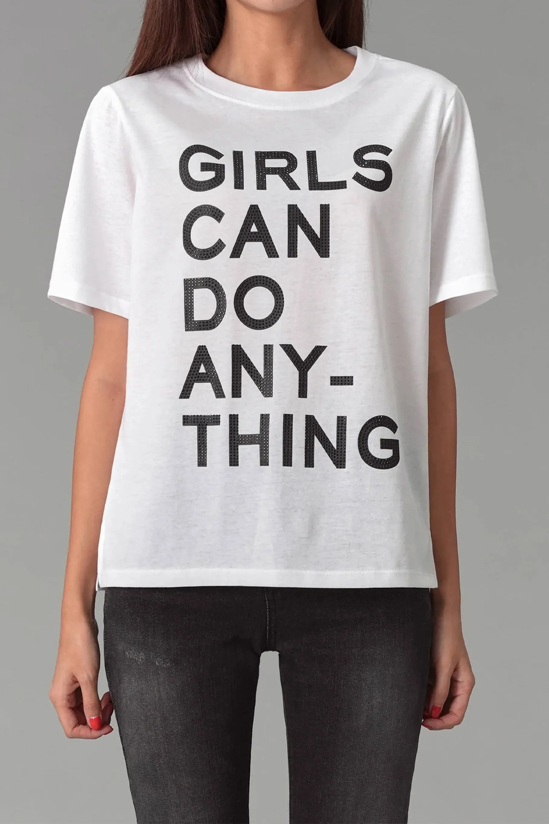 Girls T-shirt, White