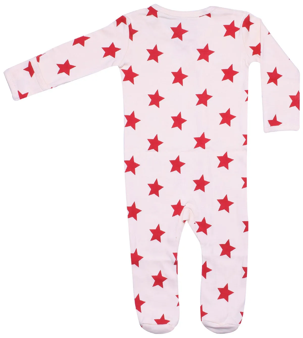 GOTS Certified Organic Cotton Baby Clothes Footed Sleepwear (Star)