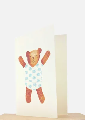 Greeting Card Bear Haathi Blue