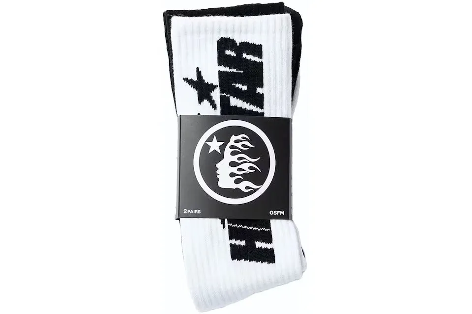 Hellstar Classic Socks (2 Pack) White/Black