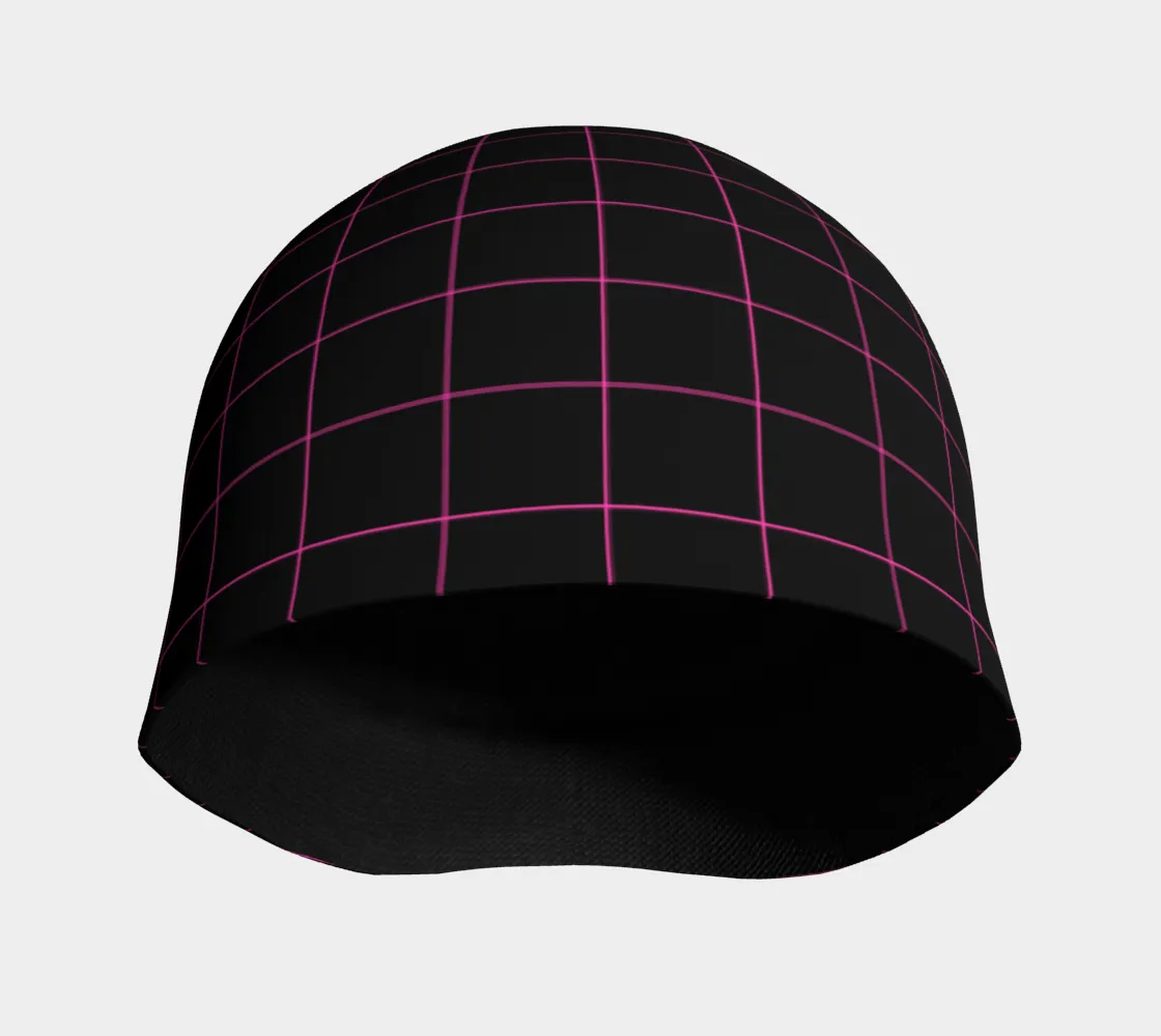 Hot Pink Grid Beanie