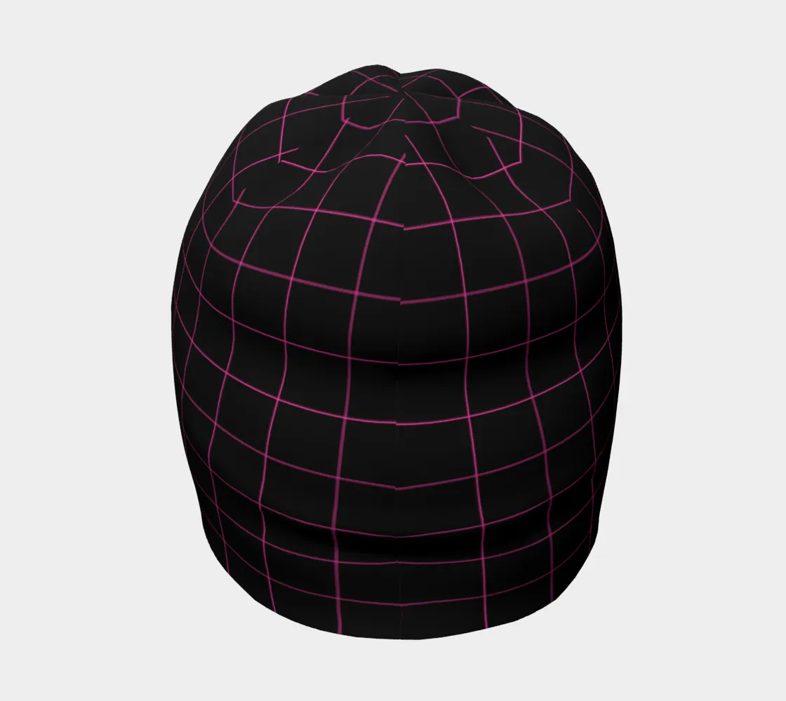 Hot Pink Grid Beanie