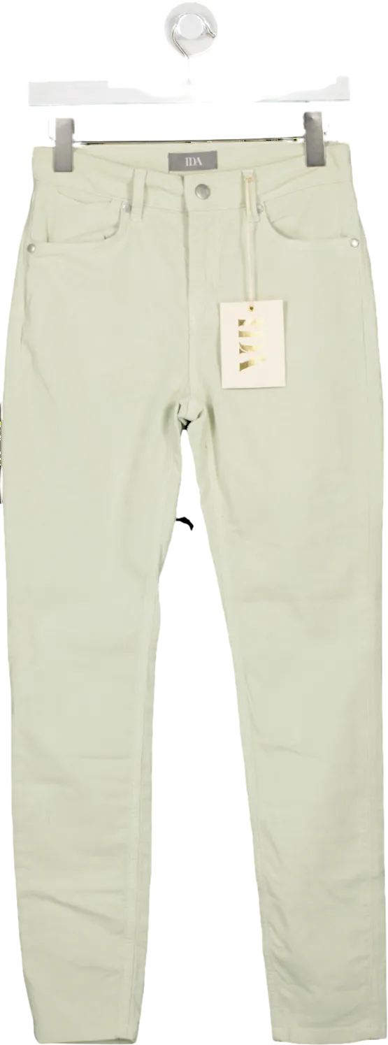 IDA Mint Green Rizzo High Rise Skinny Fine Cord Ankle Jeans BNWT W26