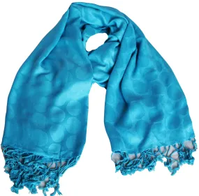 Indian Shawl Scarf Womens Viscose Wrap India Clothing (Blue, 68 x 29 inches)