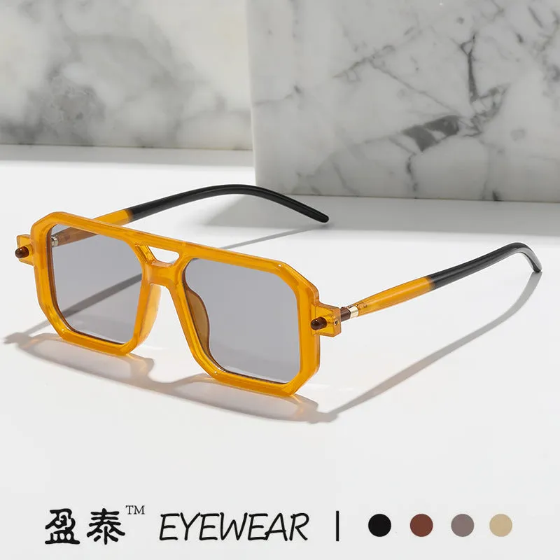 INSTOCK - 2023 New Double Bridge Square Frame Fashion Sunglasses