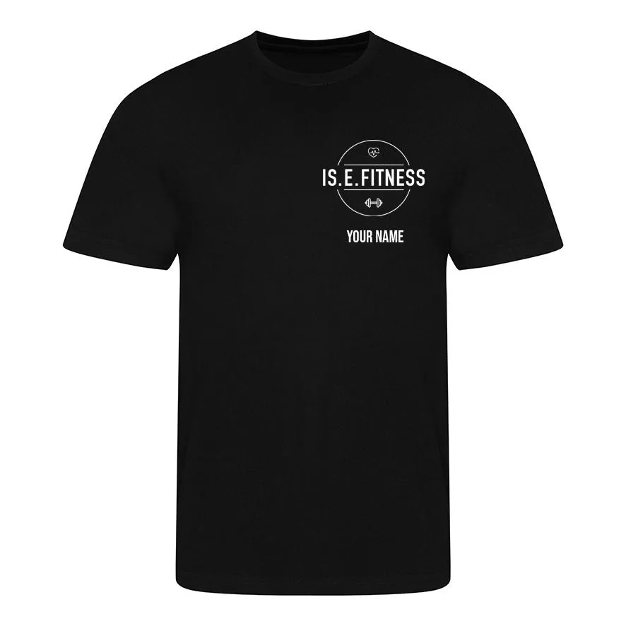 IS.E.FITNESS black t shirt