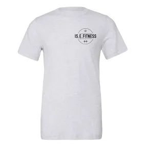 IS.E.FITNESS white marl t shirt