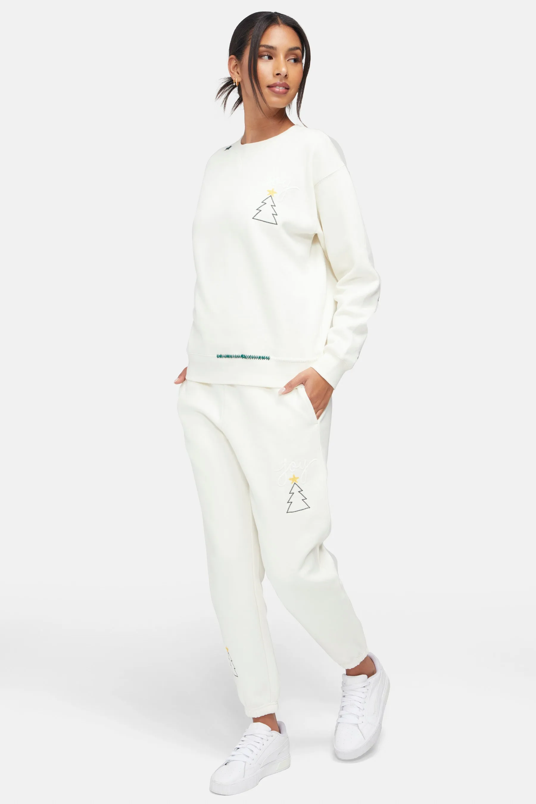 Joy Tree Emmy Sweatpants | Whisper White