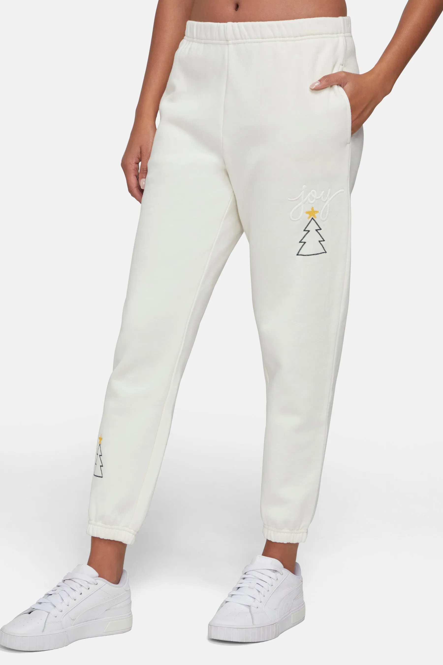 Joy Tree Emmy Sweatpants | Whisper White