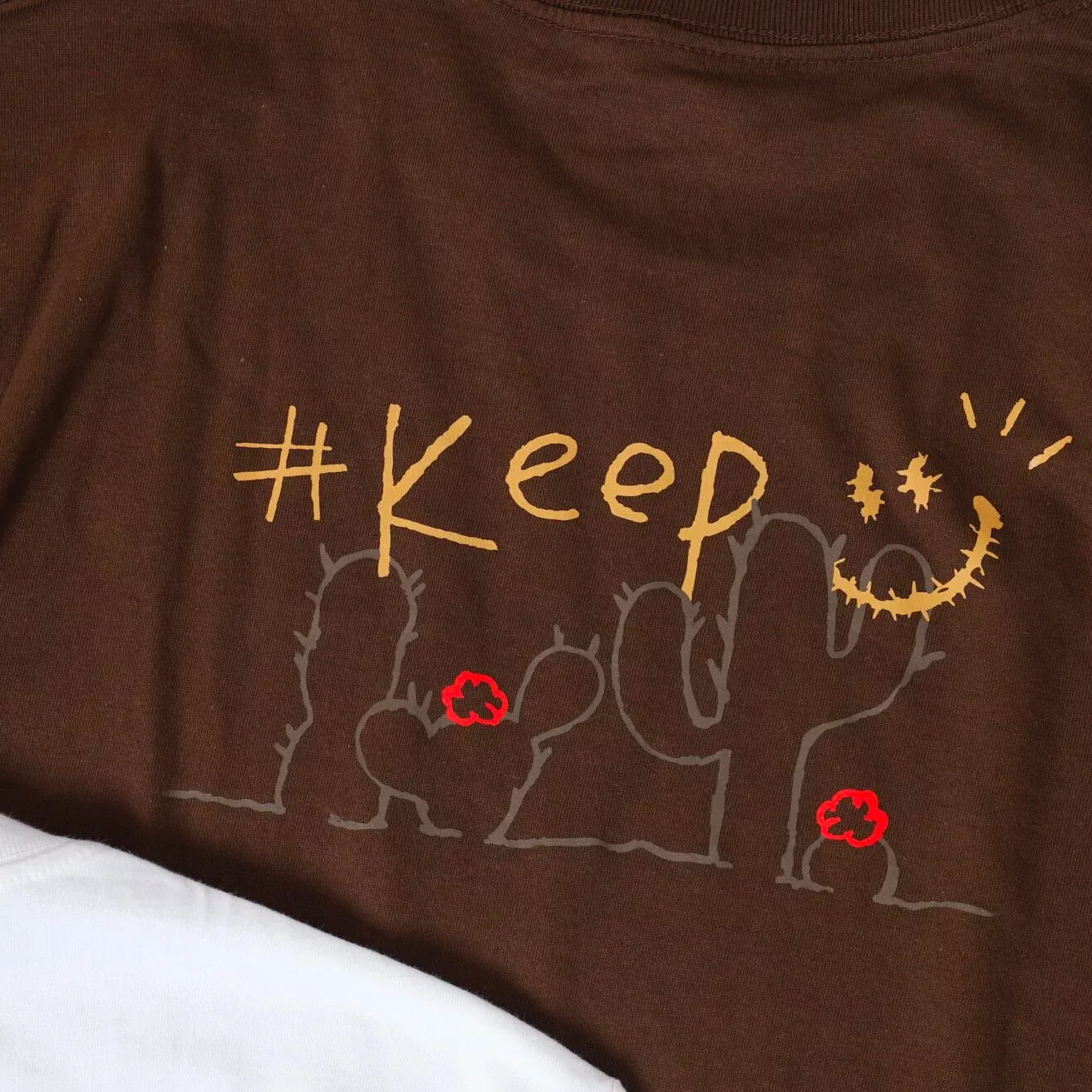 Kickstage #KEEP Cactus Hand Drawing Tee [KS132]