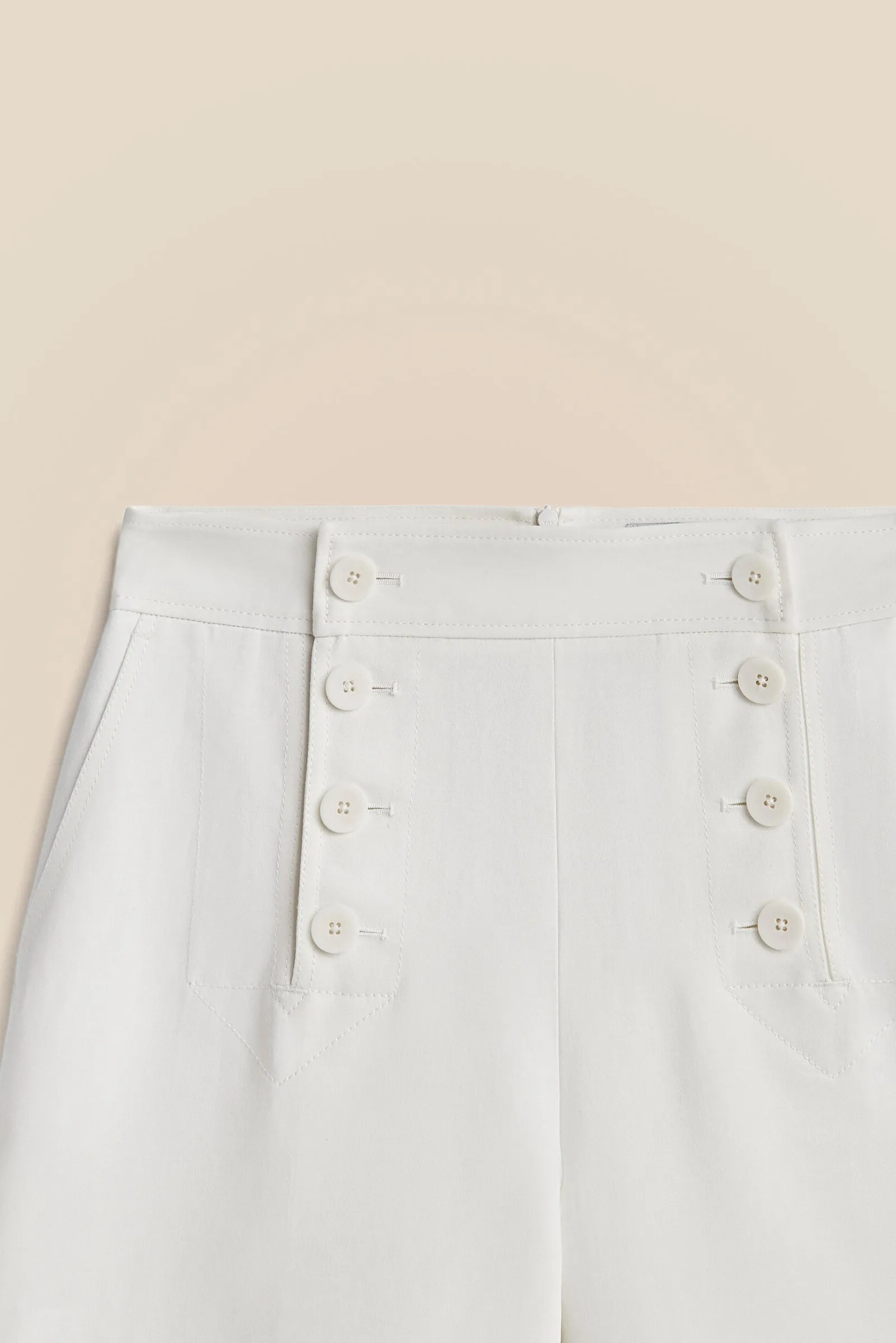 Linen & Cotton Blended Wide Leg Trousers