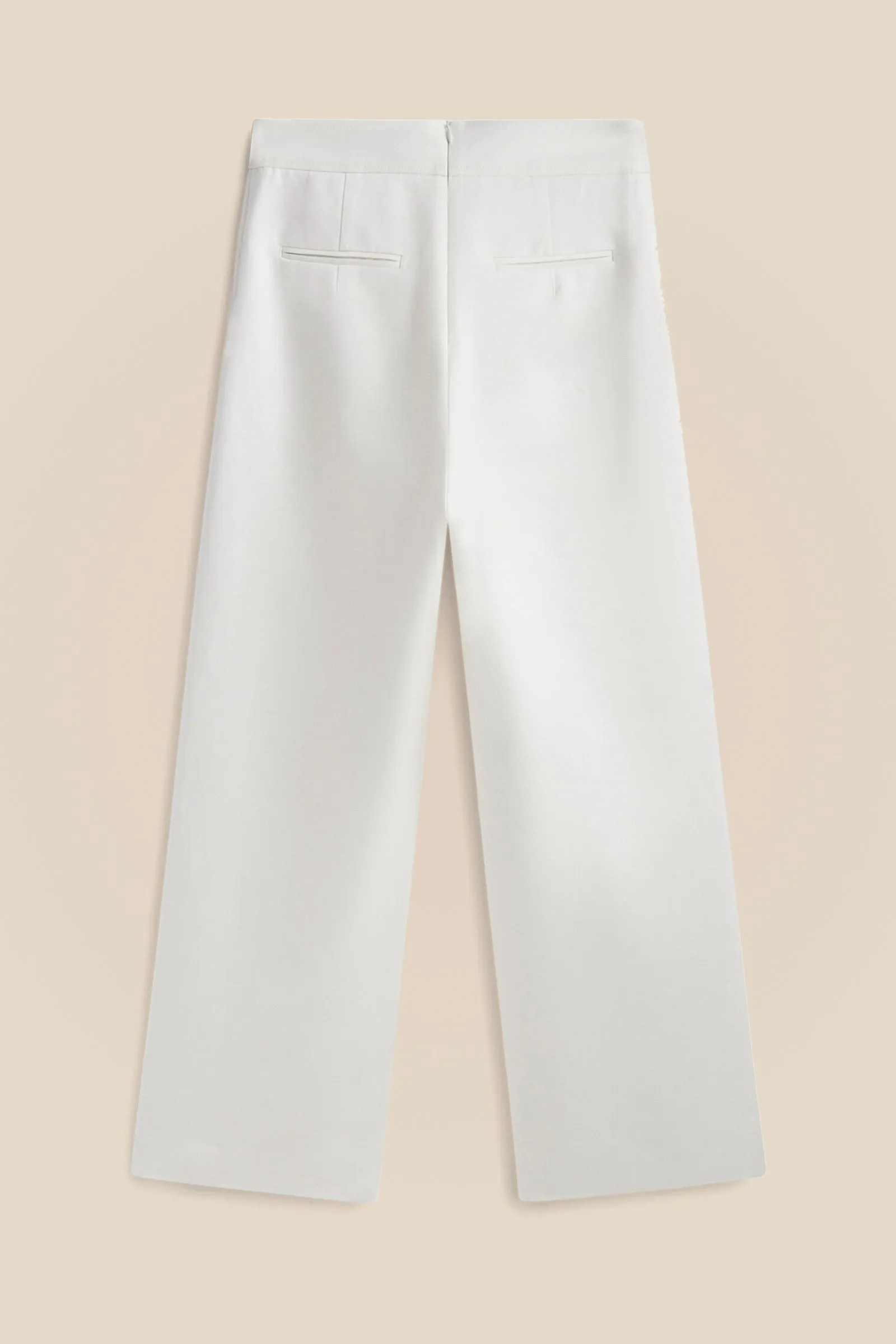 Linen & Cotton Blended Wide Leg Trousers