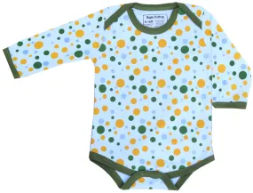 Long Sleeve Organic Baby Onesies GOTS Certified Cotton (Dots)