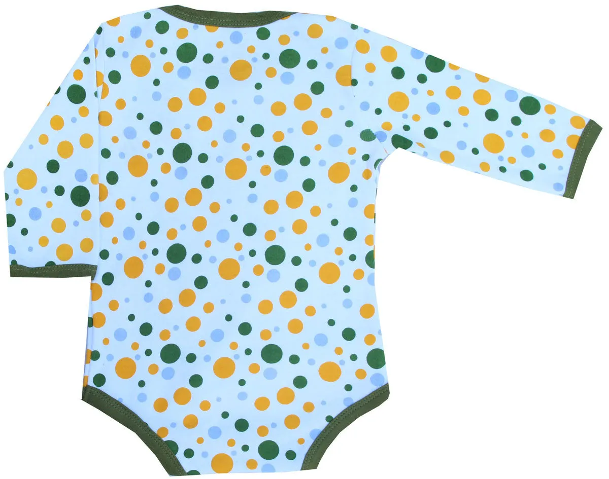 Long Sleeve Organic Baby Onesies GOTS Certified Cotton (Dots)