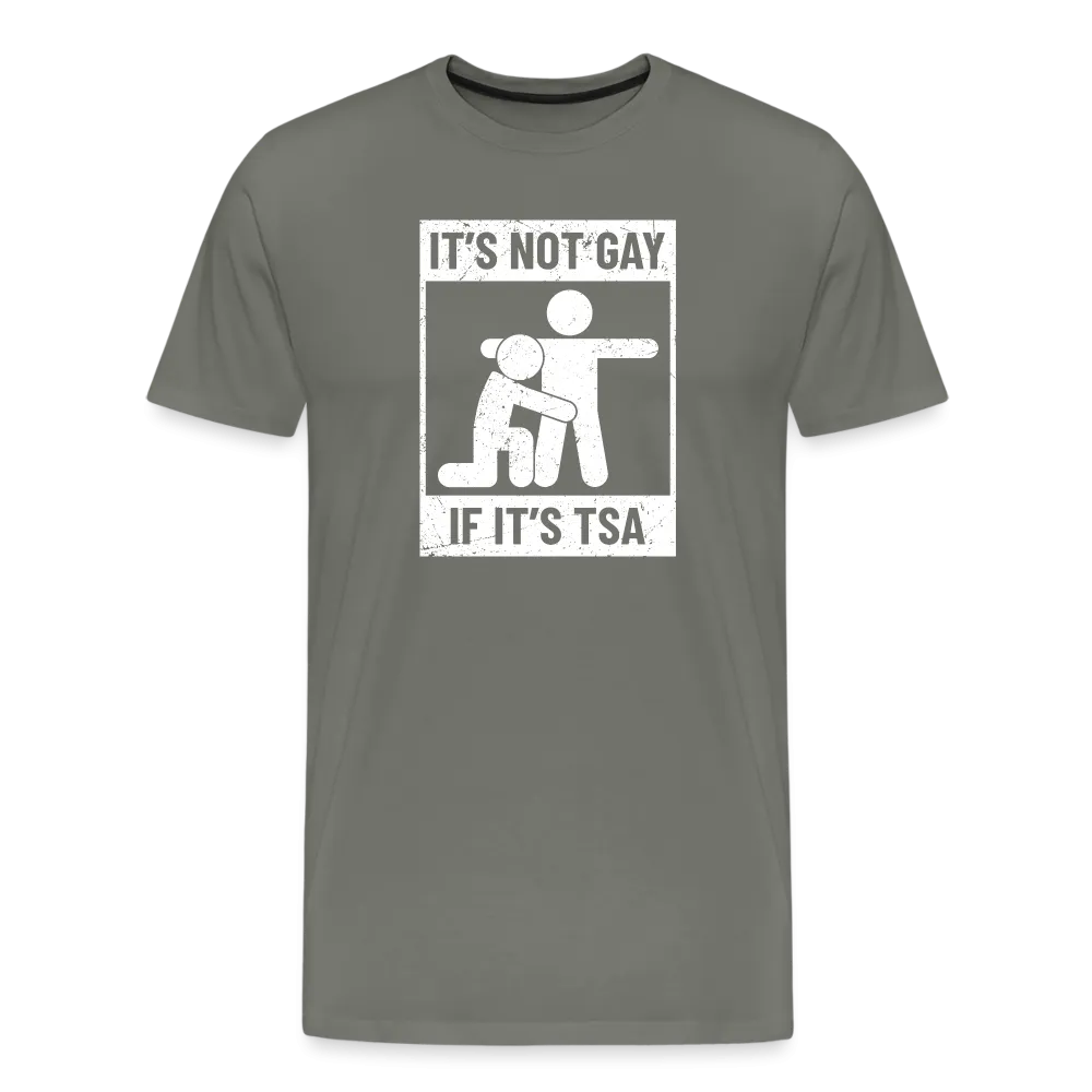 Men's 'Airport Chuckle' Premium Tee - It's Not Gay, If It's TSA