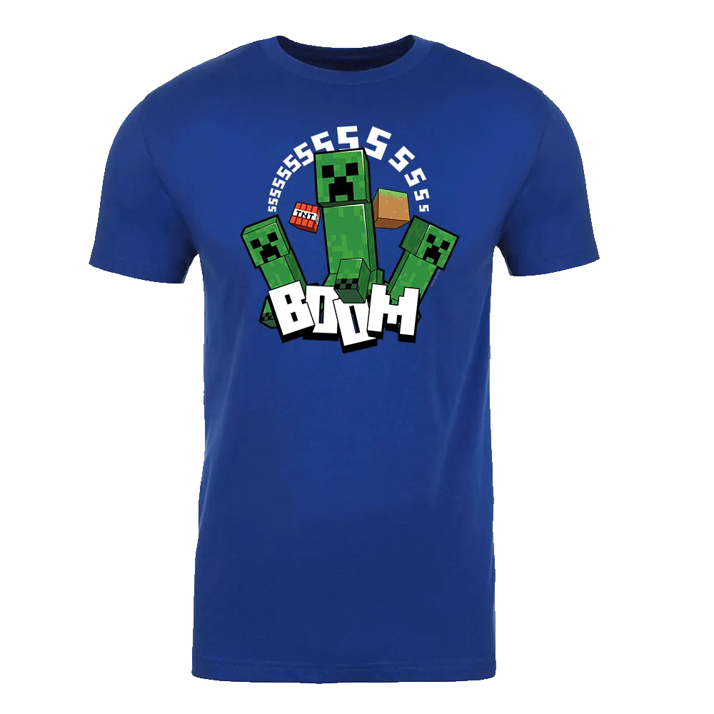 Minecraft Boom Adult Short Sleeve T-Shirt