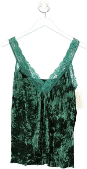 New Collection Green Velvet And Lace Top One Size