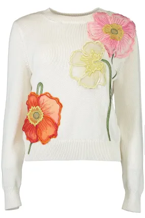 Painted Poppies Embroidered Jumper