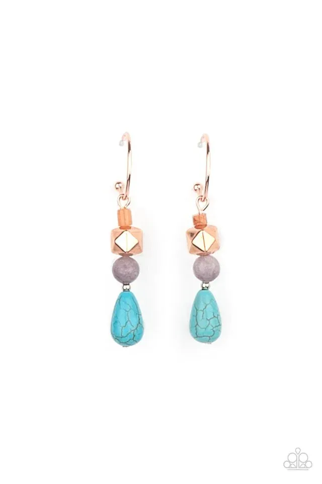 Paparazzi Earring ~ Boulevard Stroll - Copper