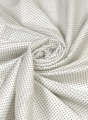 Polka Dot White and Black Cotton Fabric