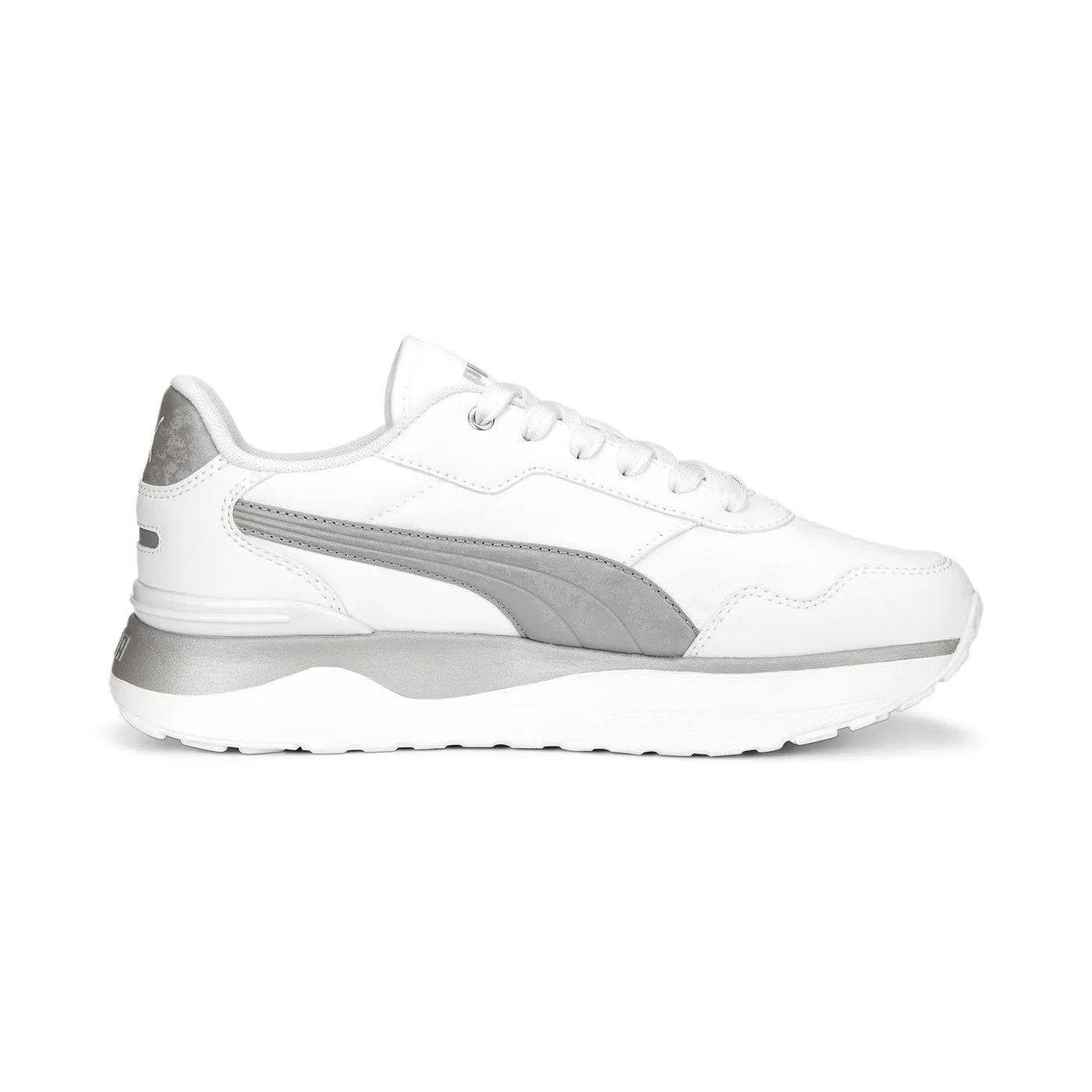 Puma women's sneakers shoe R78 Voyage Space Metallics 391130 02 white-silver