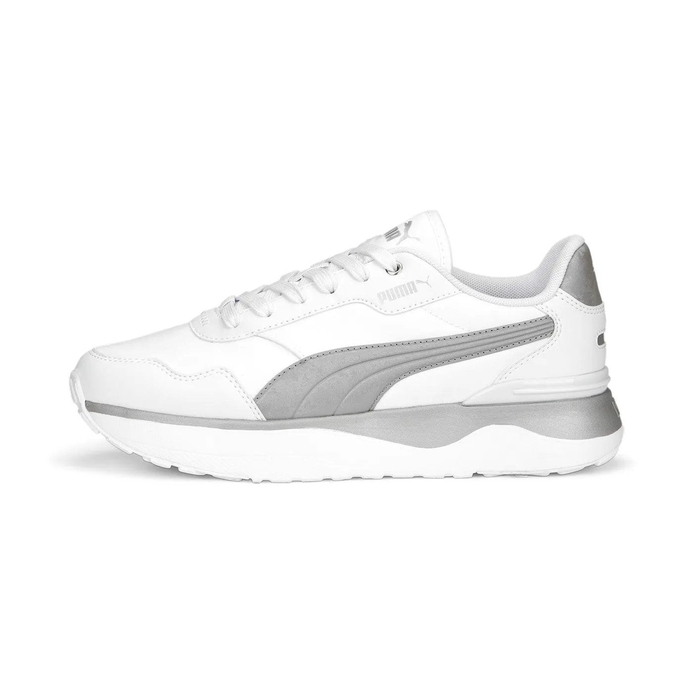 Puma women's sneakers shoe R78 Voyage Space Metallics 391130 02 white-silver