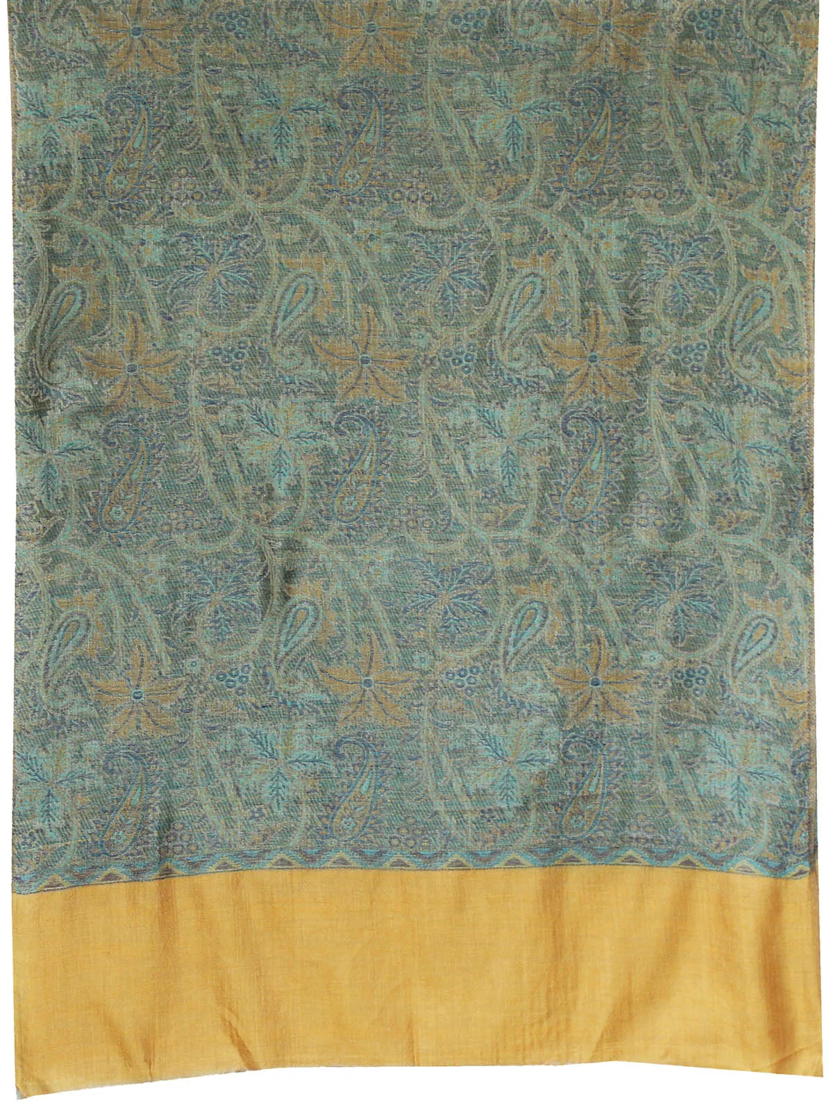 Pure Wool Paisley Shawl Scarves Womens Gift Indian Clothing (80 x 28 inches)