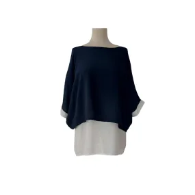 Quiz Navy & White Layered Top | Gently Used |