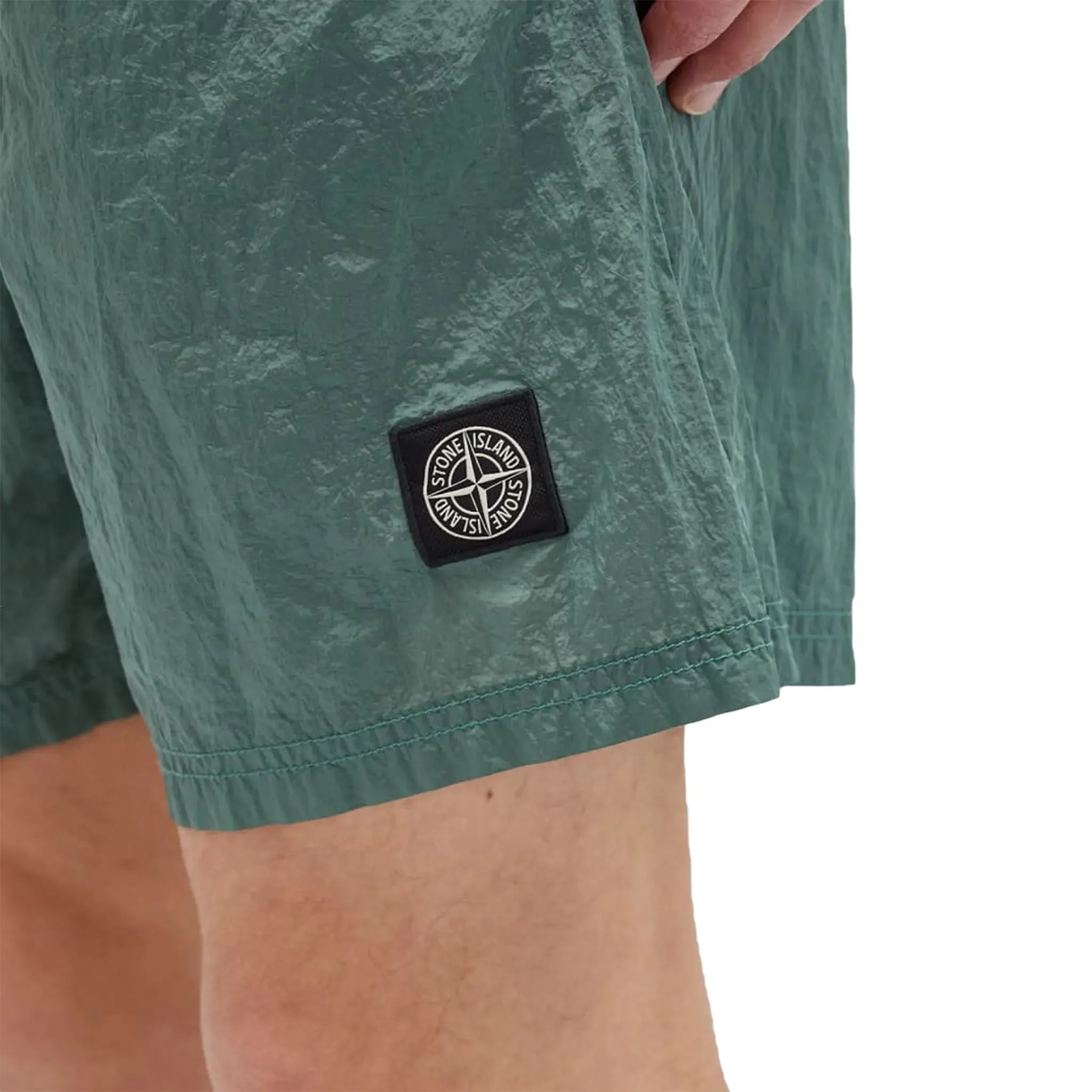 Stone Island Nylon Metal Green Swim Shorts